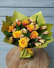 Букет цветов из:  Альстромерии и Розы в Дорохово