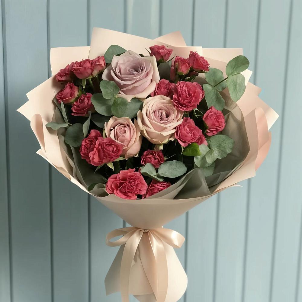 Букет цветов из: Гвоздики и Розы в Дорохово