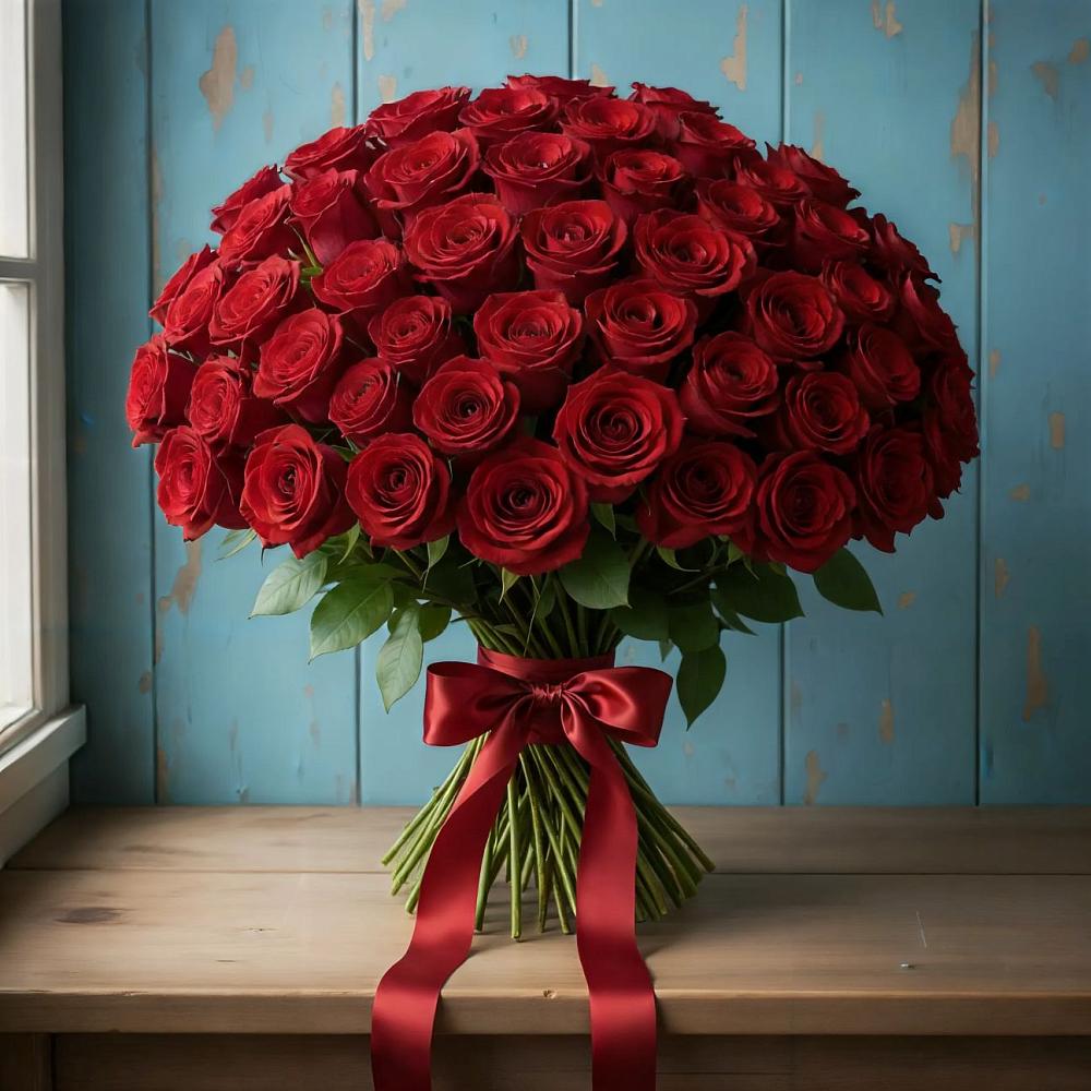 Букет Красные розы Блэк Меджик в Дорохово