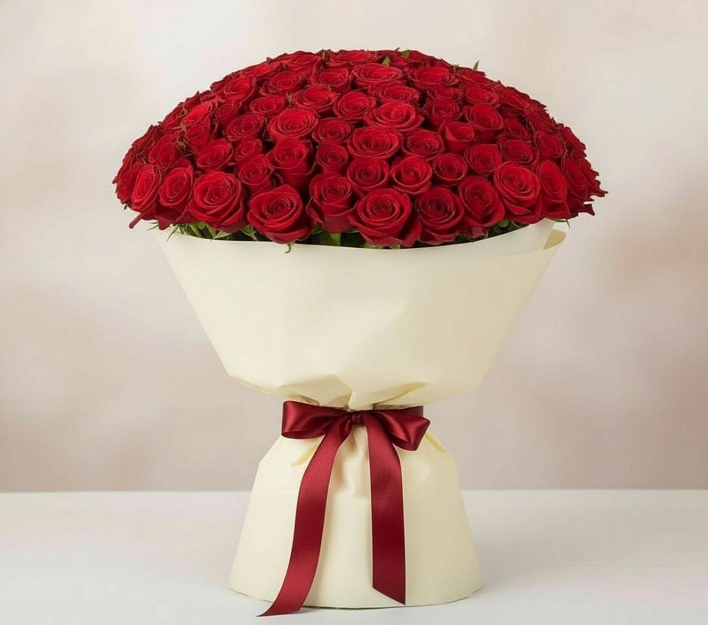 Букет 101 Красная роза Милано в Дорохово