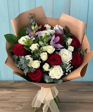 Букет цветов из:  Розы и Альстромерии #REPLACE_PRED# Дорохово