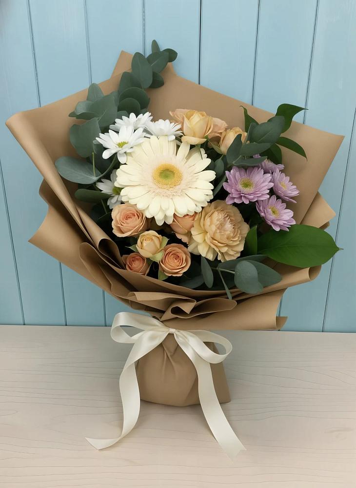 Букет цветов из: Герберы и Хризантемы в Дорохово
