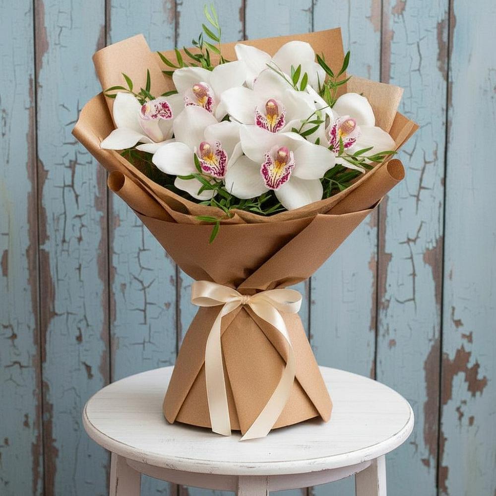 Букет цветов из: Орхидеи и Розы в Дорохово