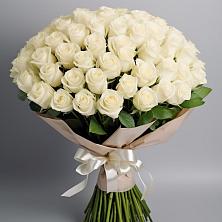 Букет 101 беля роза Белоснежка в Дорохово