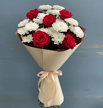 Букет цветов из:  Розы и Хризантемы в Дорохово