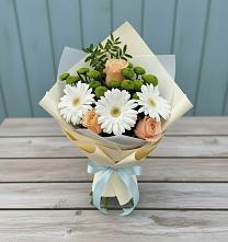 Букет цветов из:  Герберы, Розы и Хризантемы #REPLACE_PRED# Дорохово
