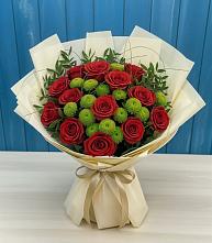 Букет цветов из:  Розы и Хризантемы в Дорохово