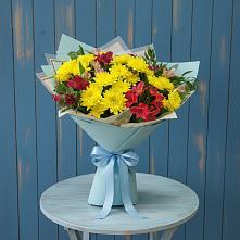 Букет цветов из:  Альстромерии и Хризантемы в Дорохово