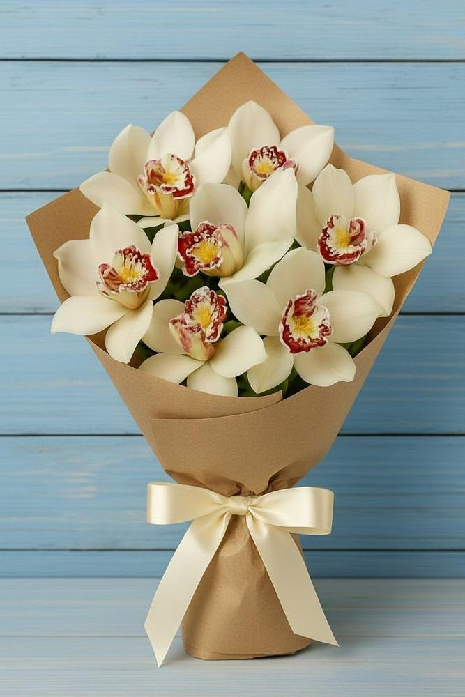 Букет цветов из: Орхидеи и Розы в Дорохово